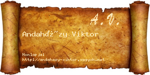 Andaházy Viktor névjegykártya
