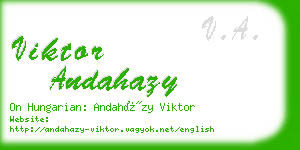 viktor andahazy business card